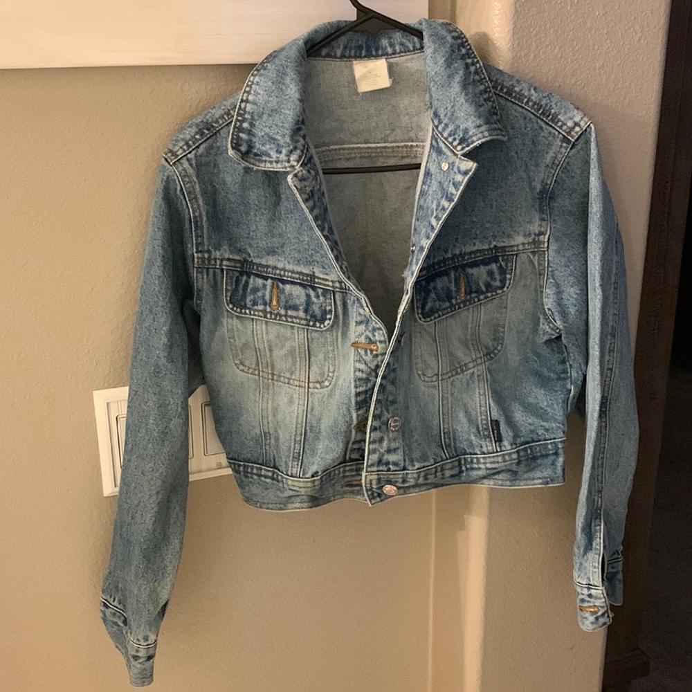 Real denim jacket size small excellent condition